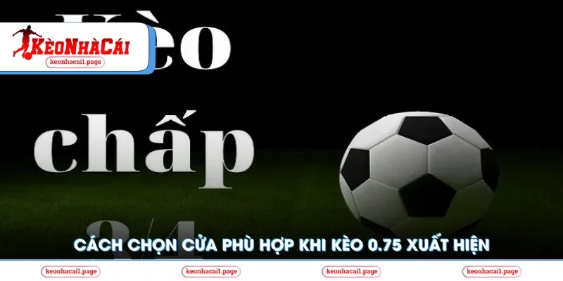 Cách chọn cửa phù hợp khi kèo 0.75 xuất hiện